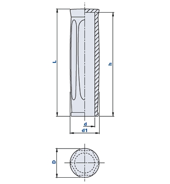 Grip handle in PVC