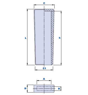 Handgriff für flache Platte