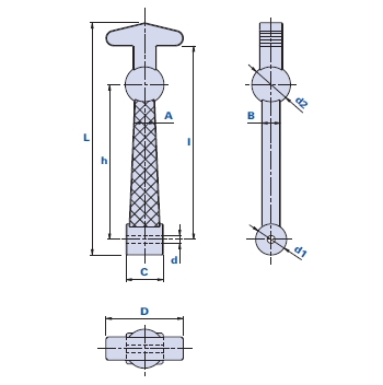 Rubber hood rod