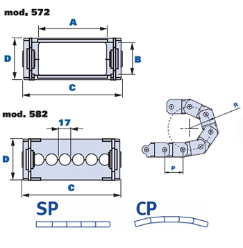 Decomposable link chain with studs fixed with 2-principle self-threading screws and anti-torsion seal plug