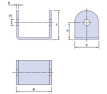 D-type metal hook