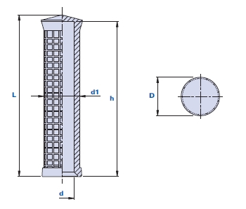 Grip handle in PVC