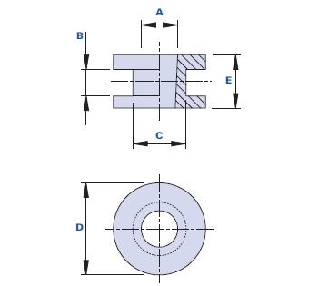 Through-hole cables holder