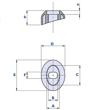 Accessory for the assembly of M20 handle on cylinders