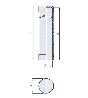 Grip handle in PVC