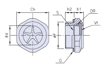 Aluminium oil level sight