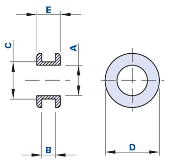 Through-hole cables holder