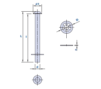 Nail with washer