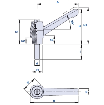 Klemmhebel mit Gewindestift