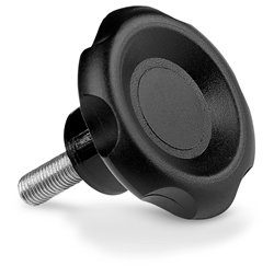 6-lobe knob with threaded pin