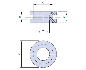 Through-hole cables holder