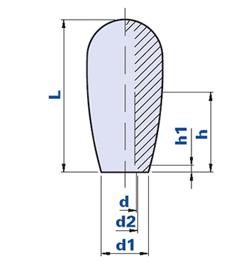 Handgrip with blind threaded hole