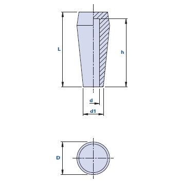 Bouton à tête plate