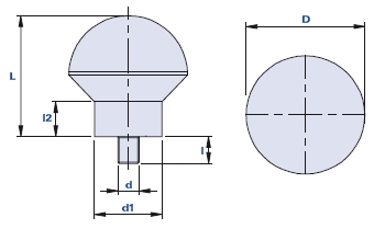 Handle with threaded pin