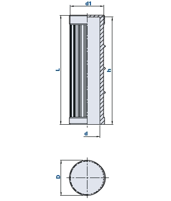 Grip handle in PVC