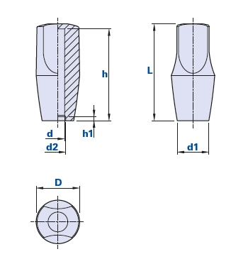 Flat head knob