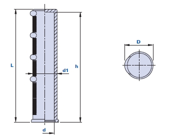 Grip handle in PVC