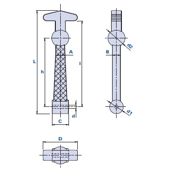 Rubber hood rod