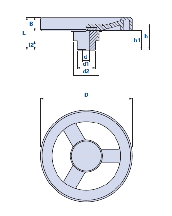 Spoked handwheel