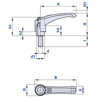 Klemmhebel mit Gewindestift