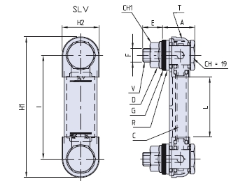 Vertical level gauge