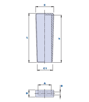 Handgriff für flache Platte