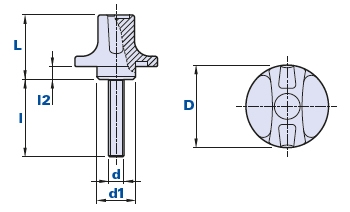 Wing nut with threaded pin