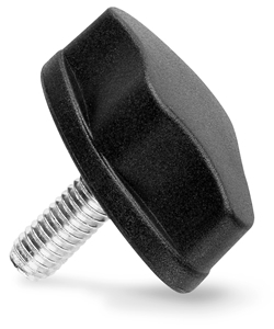 Wing nut with threaded pin