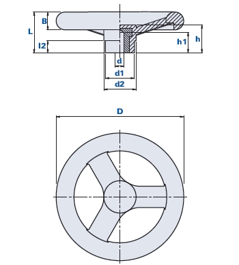 Spoked handwheel