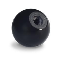 Ball knob with blind threaded hole