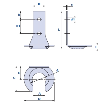 A-type metal hook