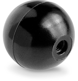 Smooth ball knob with blind threaded hole