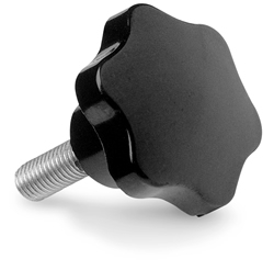 6-lobe knob with threaded pin