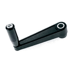 Crank handle with fixed revolving handgrip