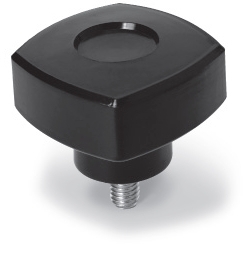 Grip knob with threaded pin