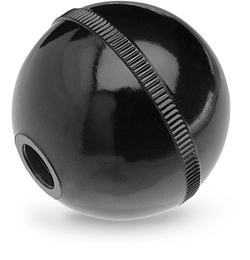 Ball knob with blind threaded hole