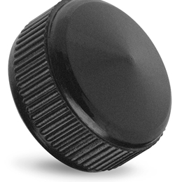 Knurled grip knob with blind threaded bush