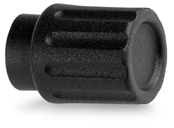 Fluted grip knob with blind threaded bush