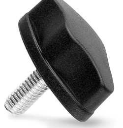 Wing nut with threaded pin